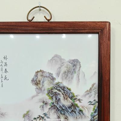 TRANH SỨ KHUNG GỖ - SẮC THU ( VẺ ĐẸP MÙA THU )